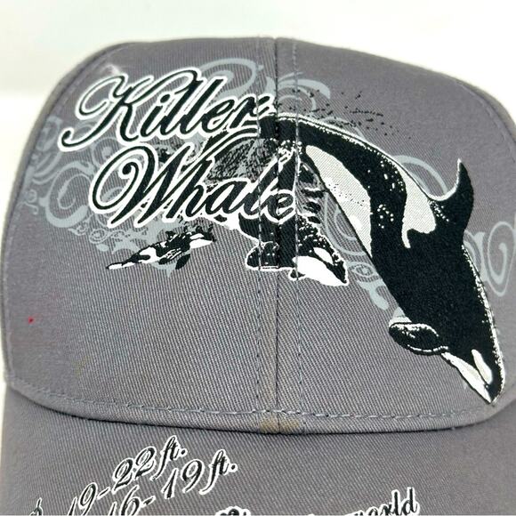 Vintage Seaworld Adventure Prks Orca Killer Whale Ball Cap - Picture 2 of 7
